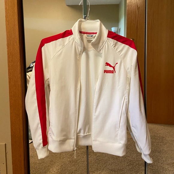 Red and creamish white puma zip up - Picture 3 of 3